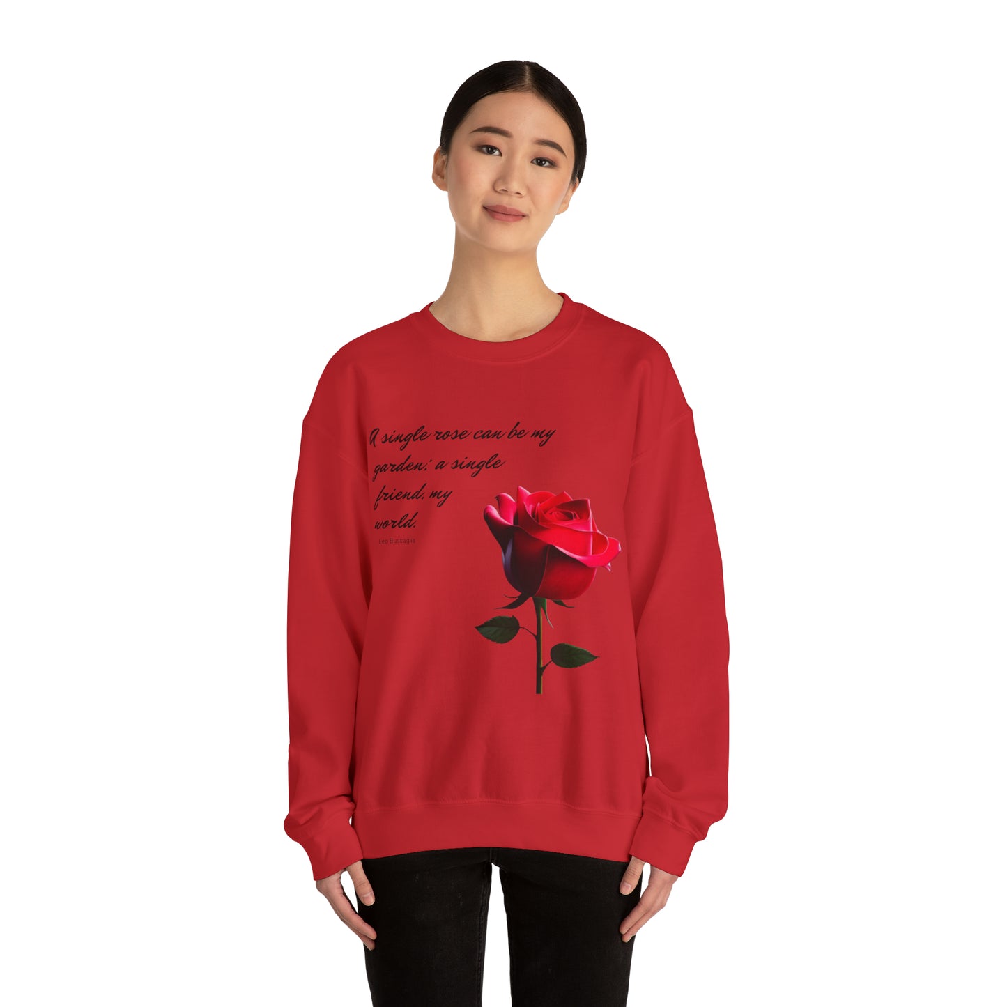 A Single Rose - Unisex Crewneck Sweatshirt
