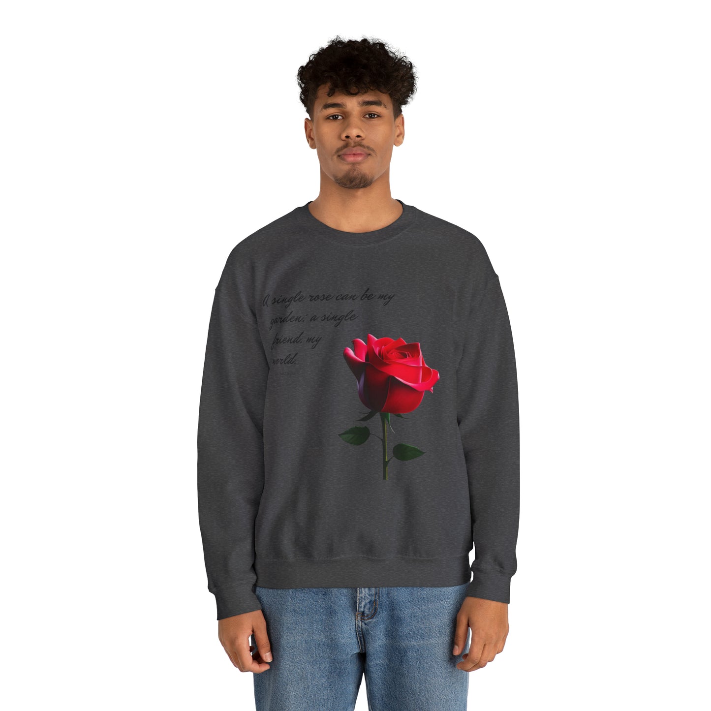 A Single Rose - Unisex Crewneck Sweatshirt