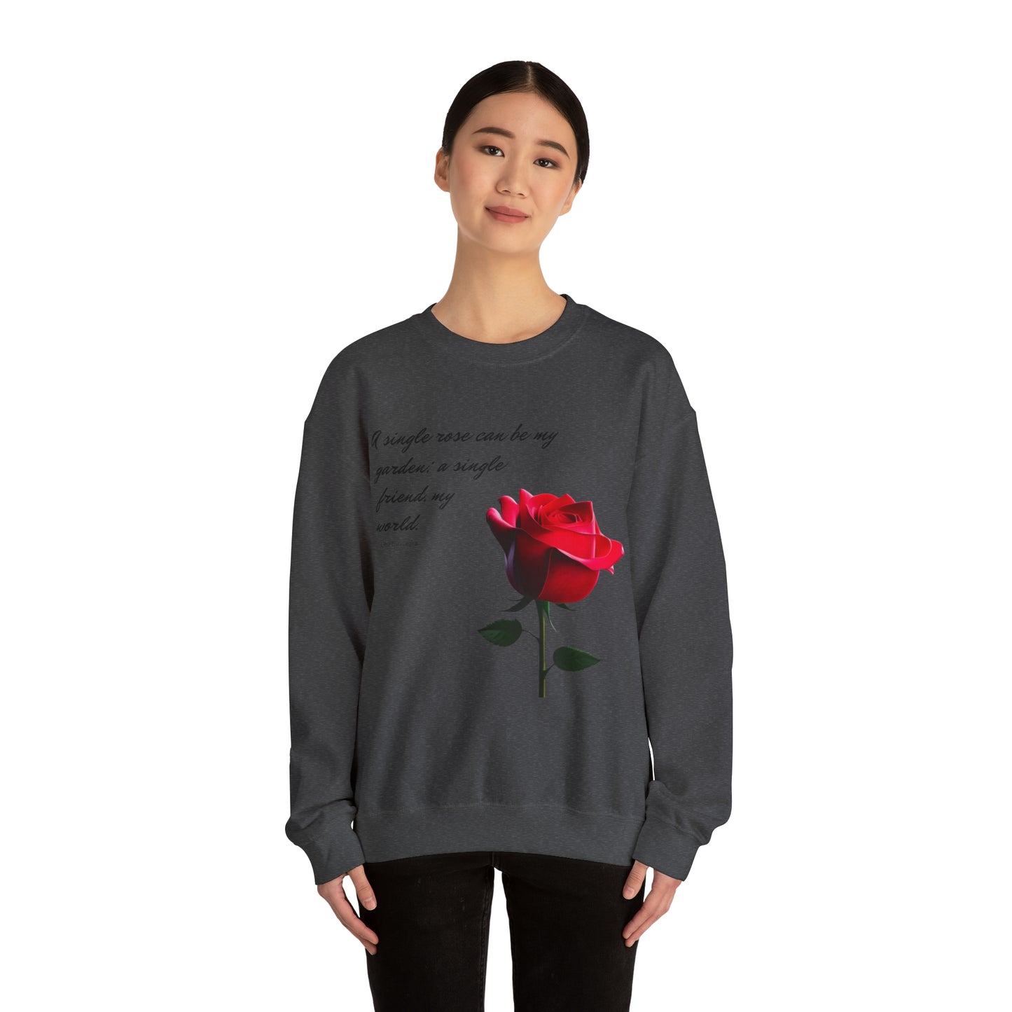 A Single Rose - Unisex Crewneck Sweatshirt