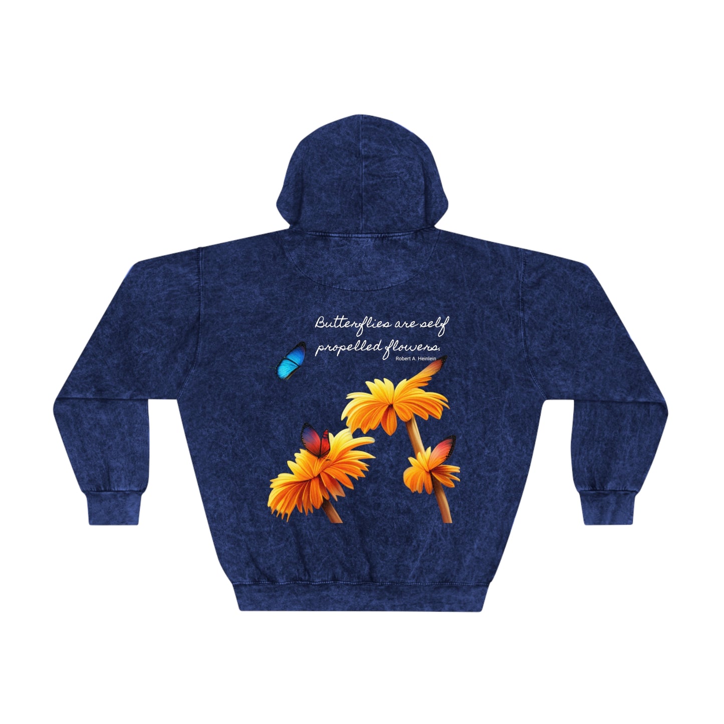Flowers and Butterflies - Mineral Wash Hoodie