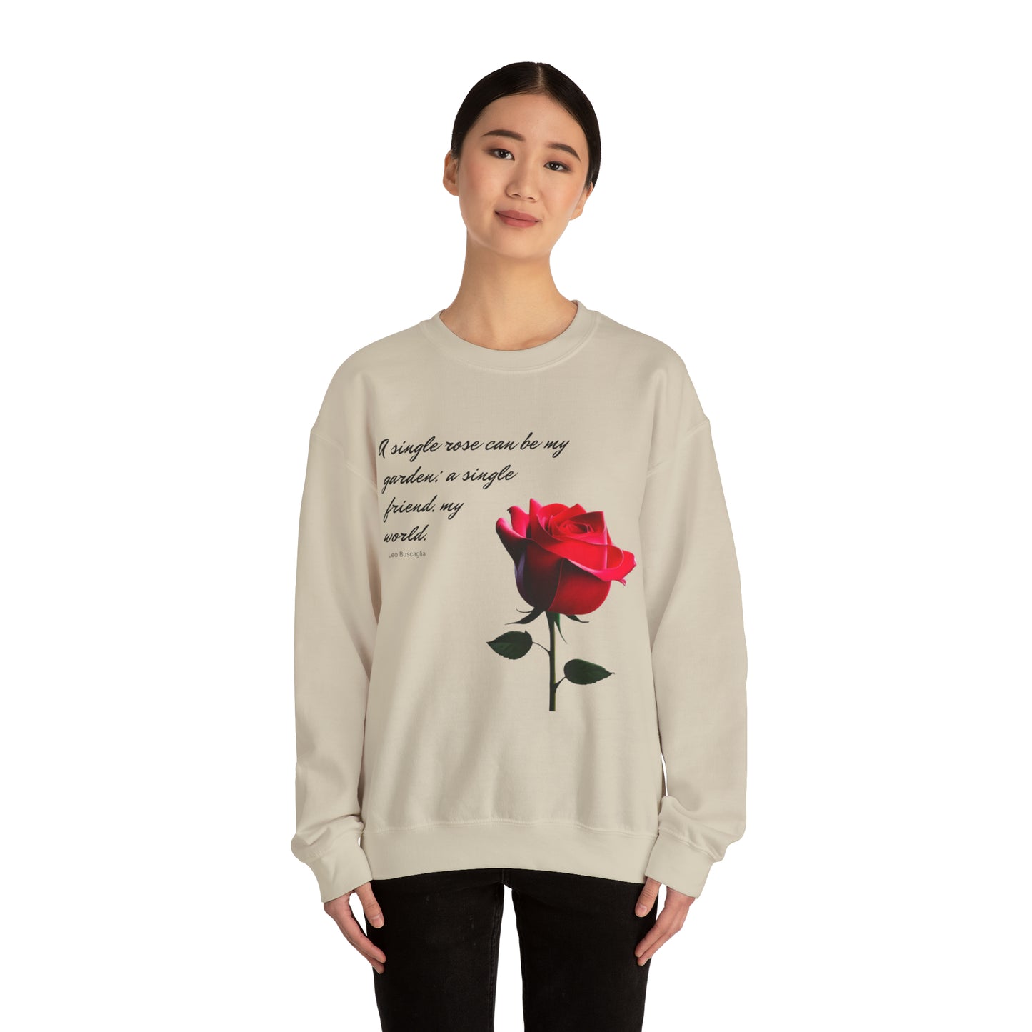 A Single Rose - Unisex Crewneck Sweatshirt