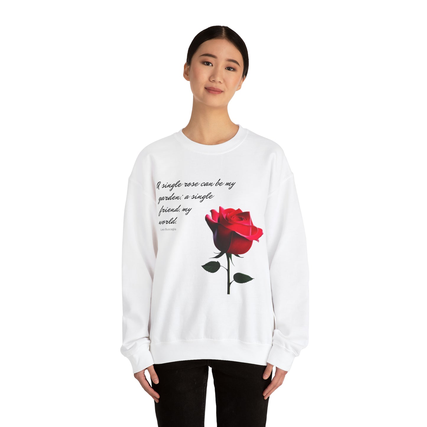 A Single Rose - Unisex Crewneck Sweatshirt