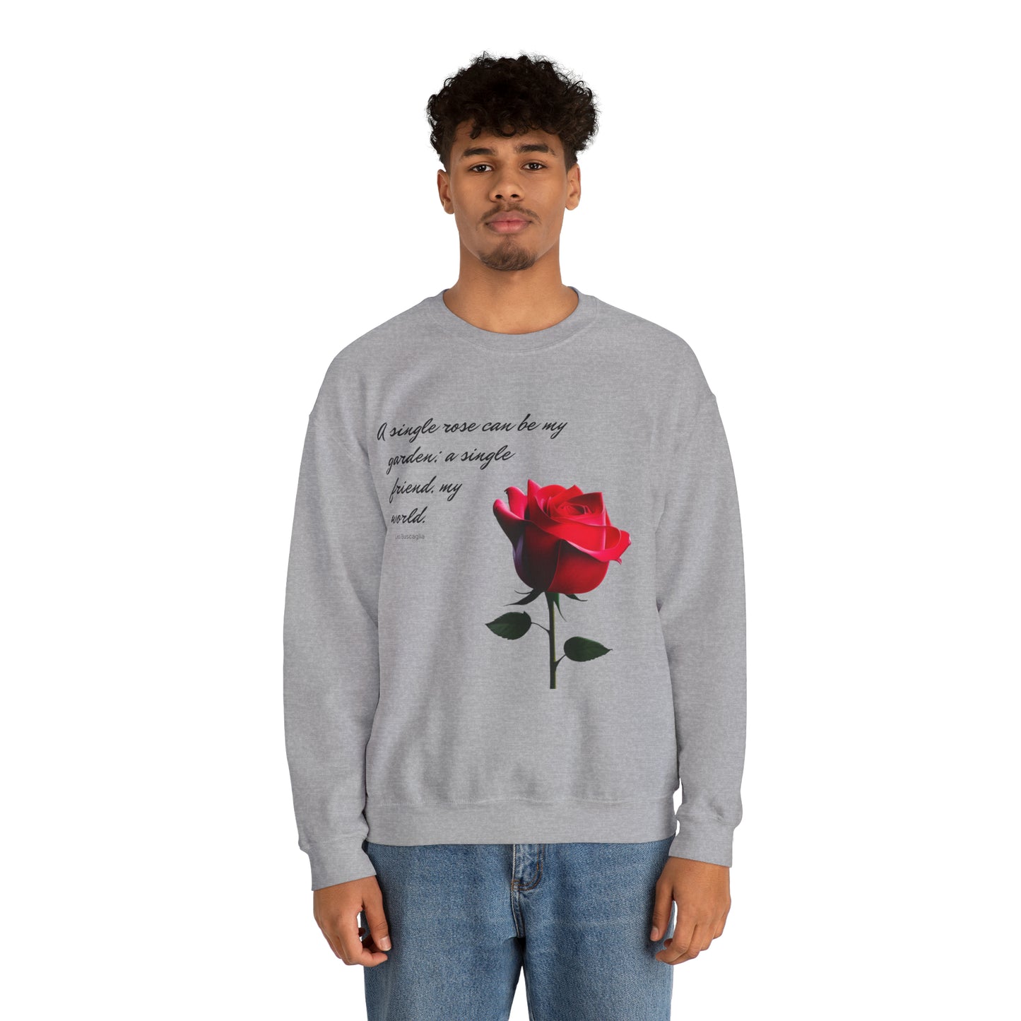 A Single Rose - Unisex Crewneck Sweatshirt