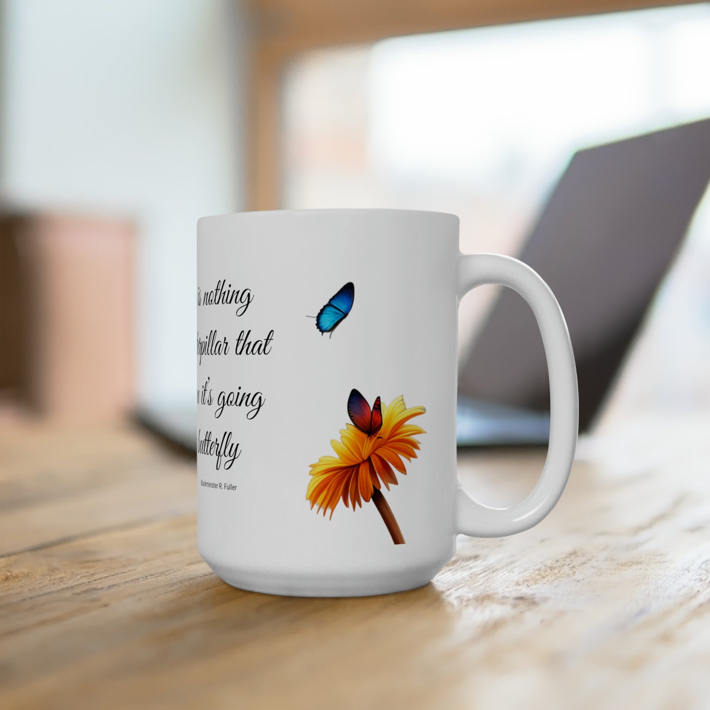 Butterfly Ceramic Mug 15oz