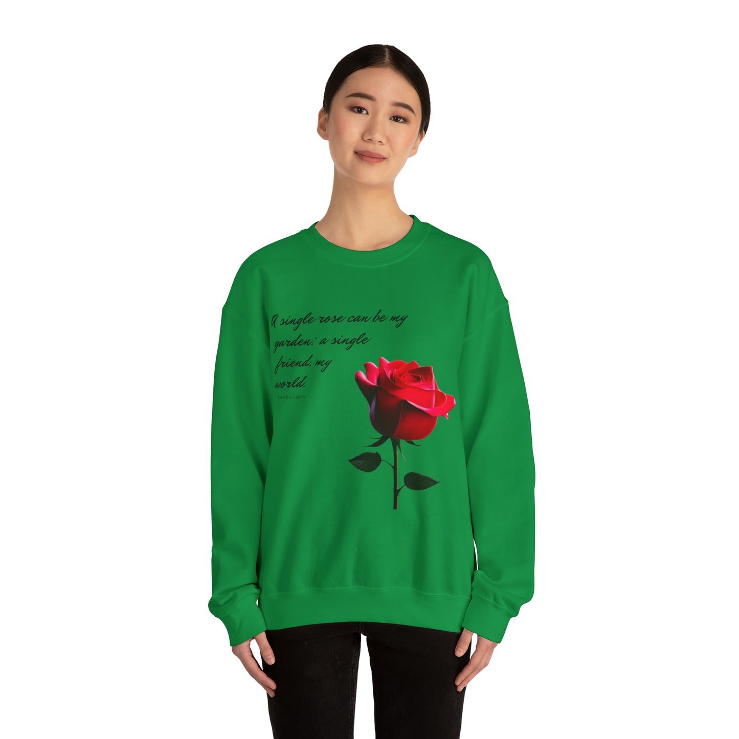 A Single Rose - Unisex Crewneck Sweatshirt