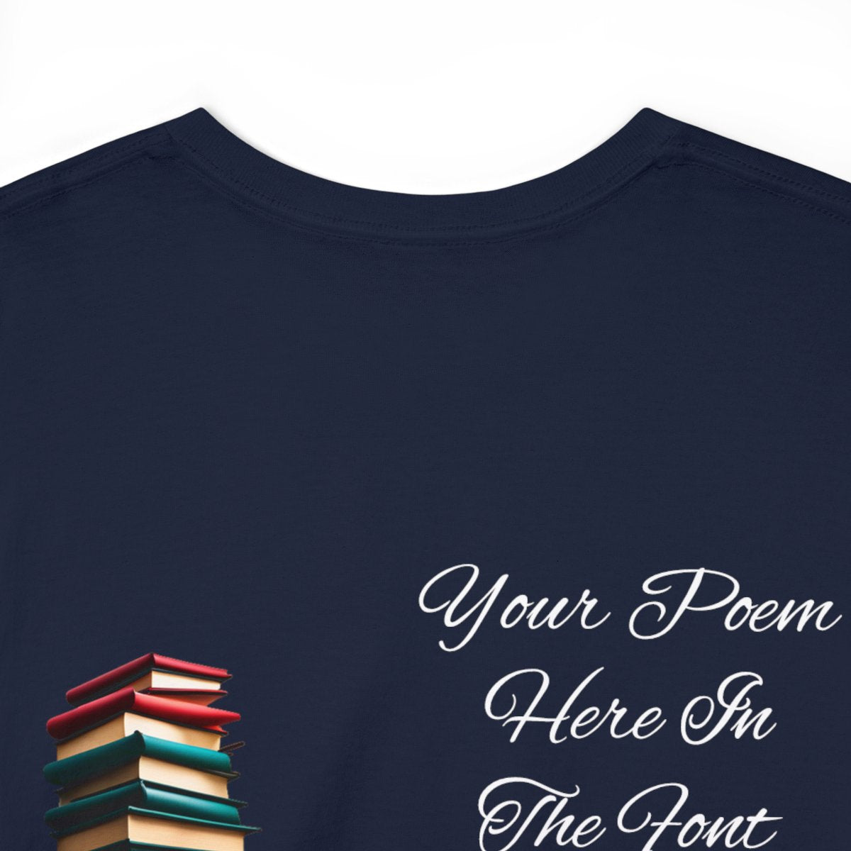 Your Poem On A Tee Shirt With A Book