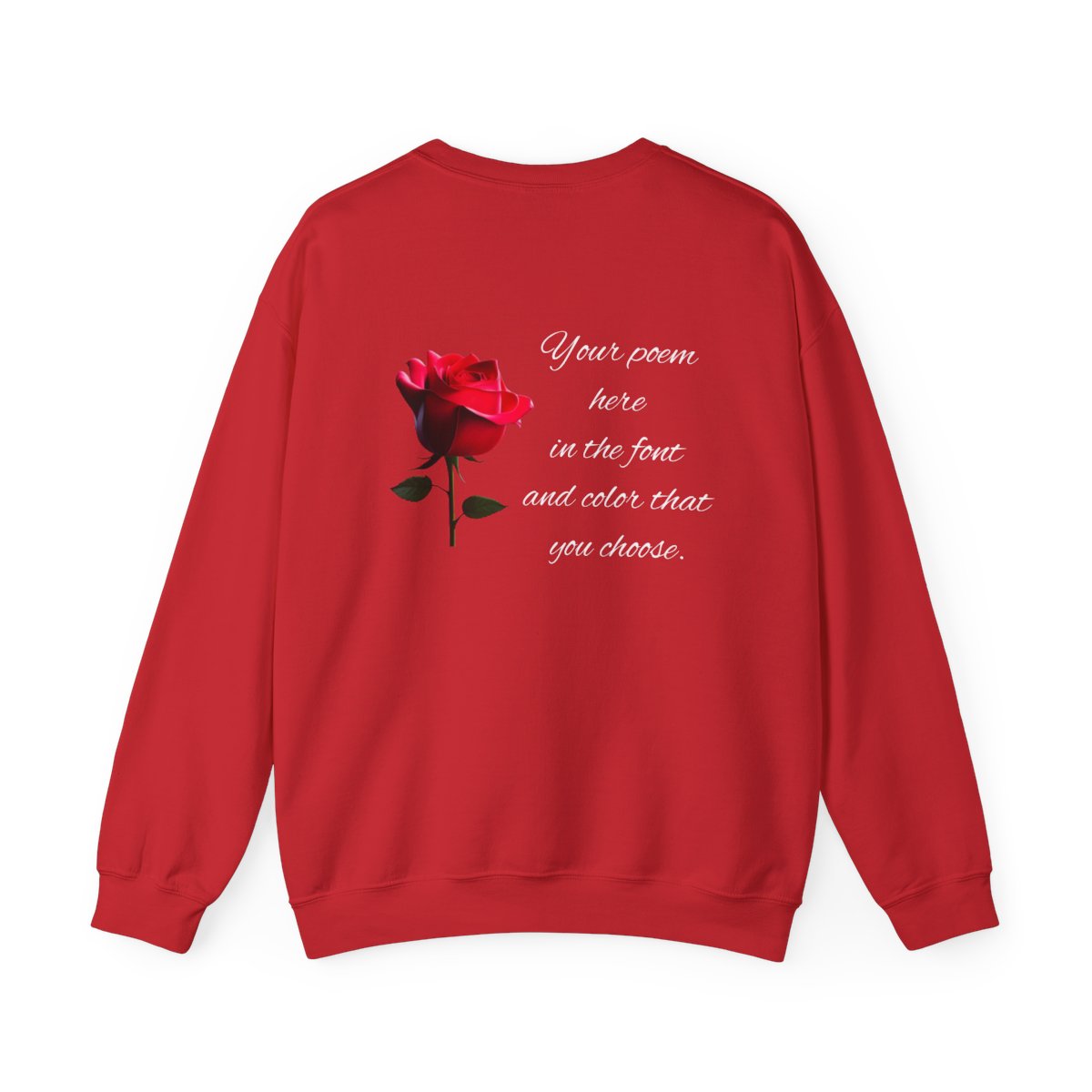 Your Poem On A Sweatshirt With Momma and Baby