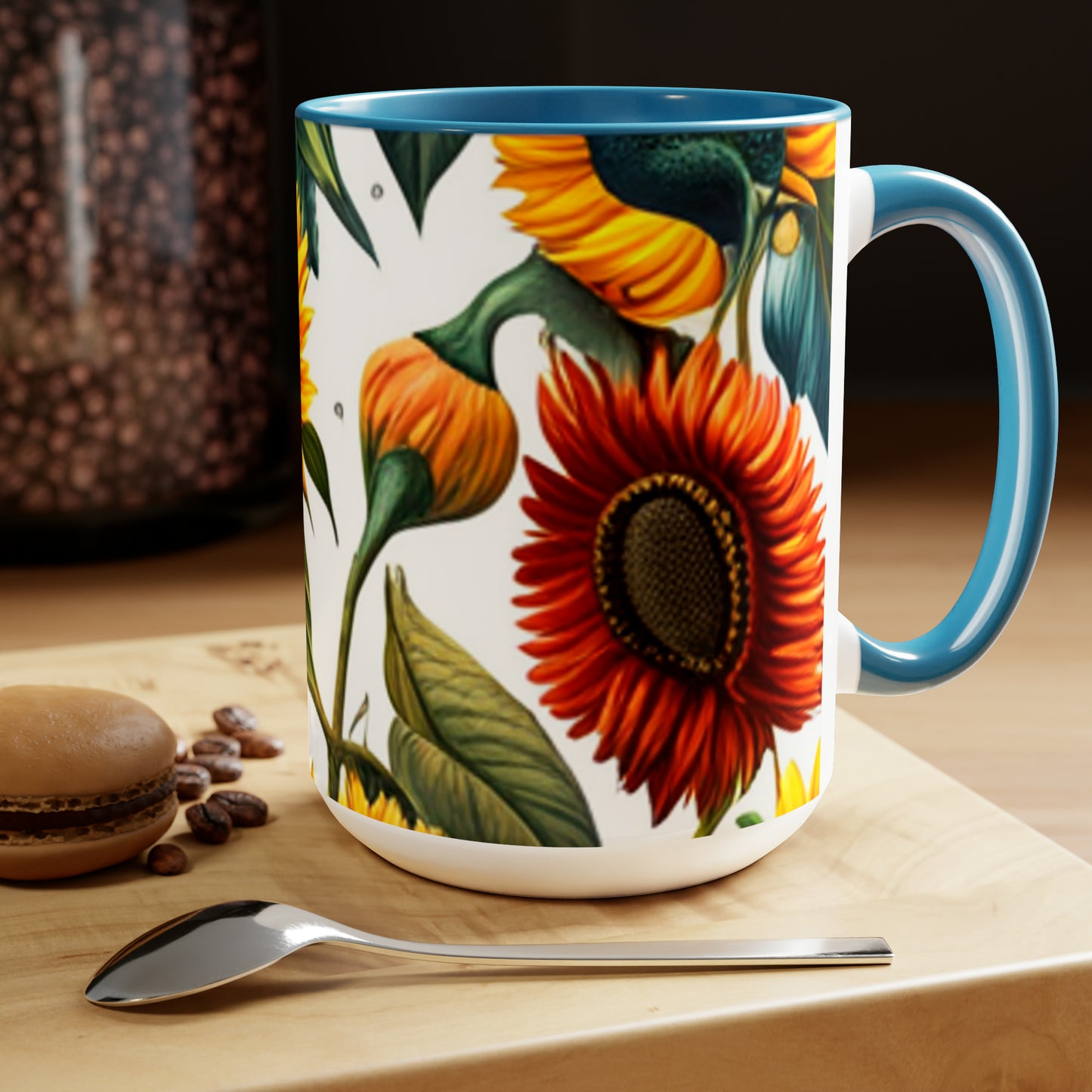 Two-Tone Coffee Mugs, 15oz