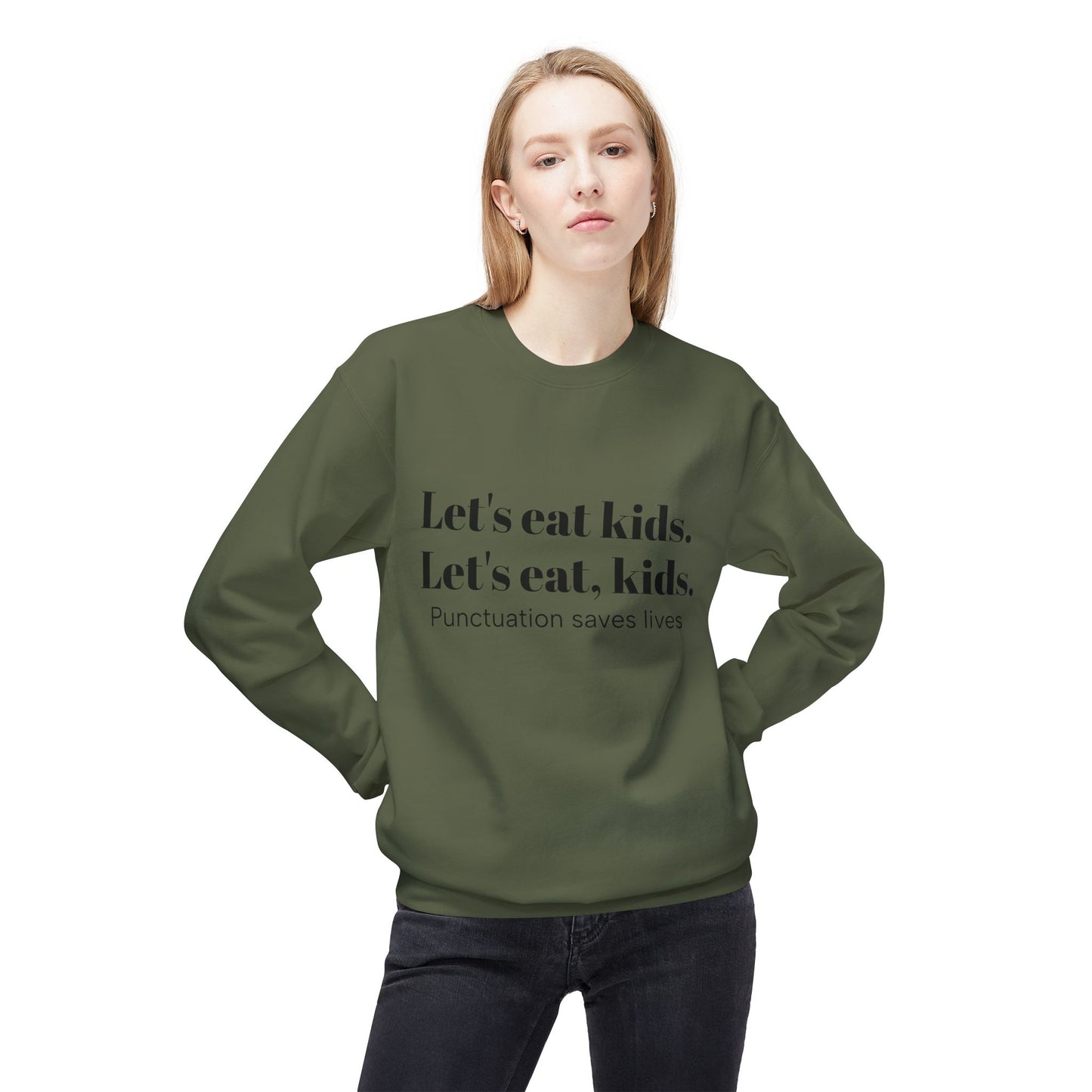 Funny Punctuation Saves Lives Sweatshirt