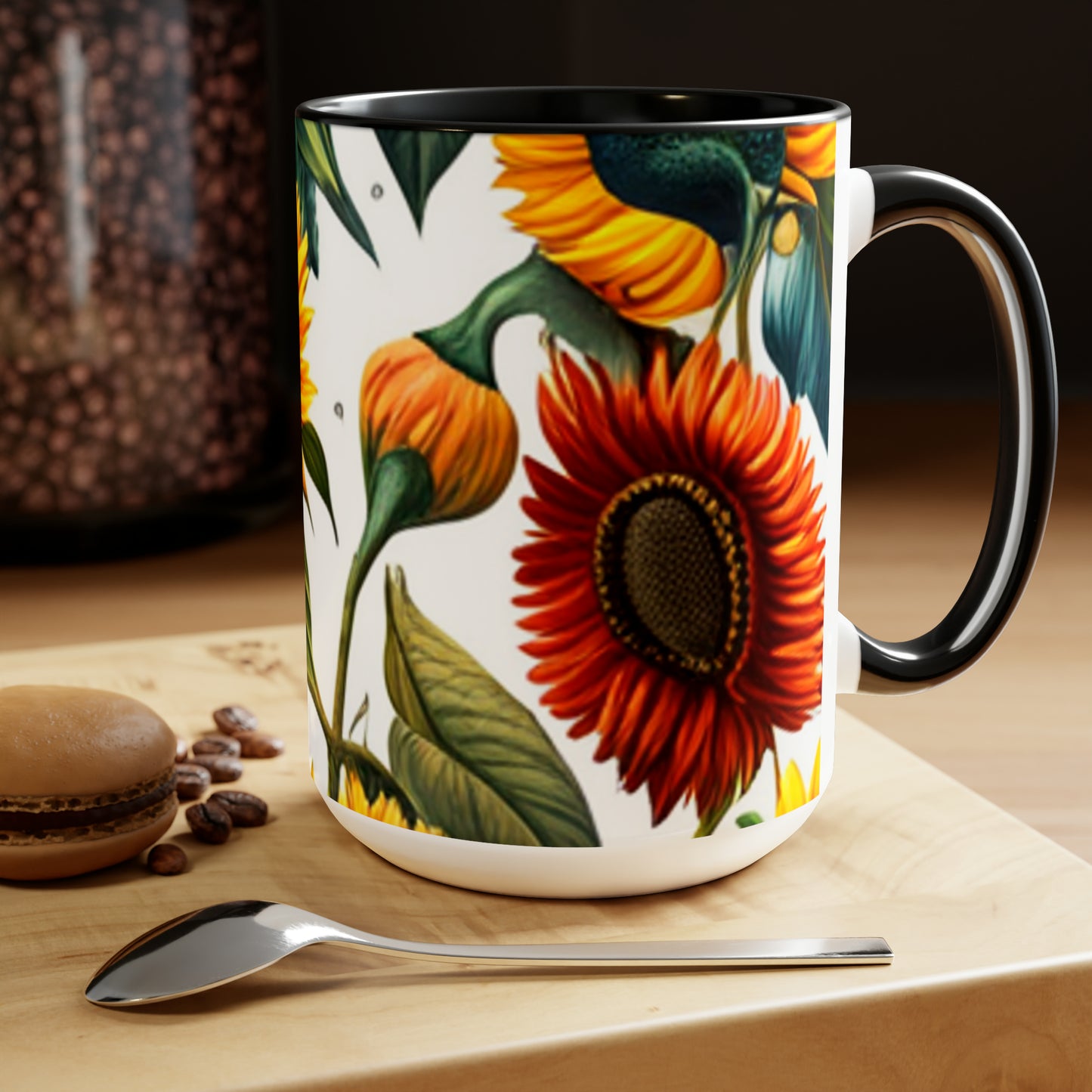 Two-Tone Coffee Mugs, 15oz