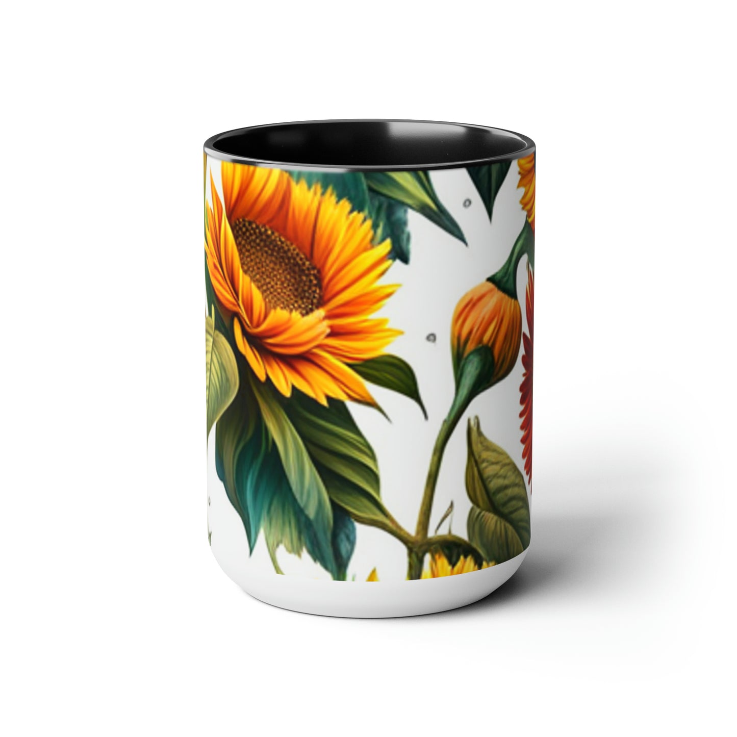 Two-Tone Coffee Mugs, 15oz