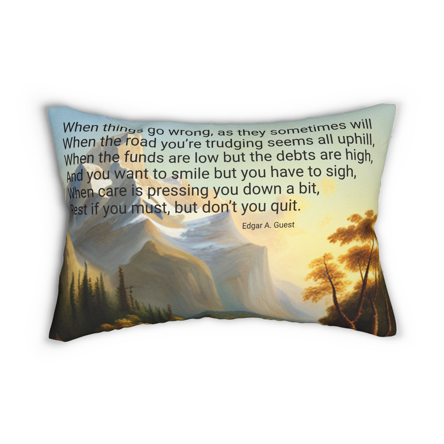 Poets Spun Lumbar Pillow