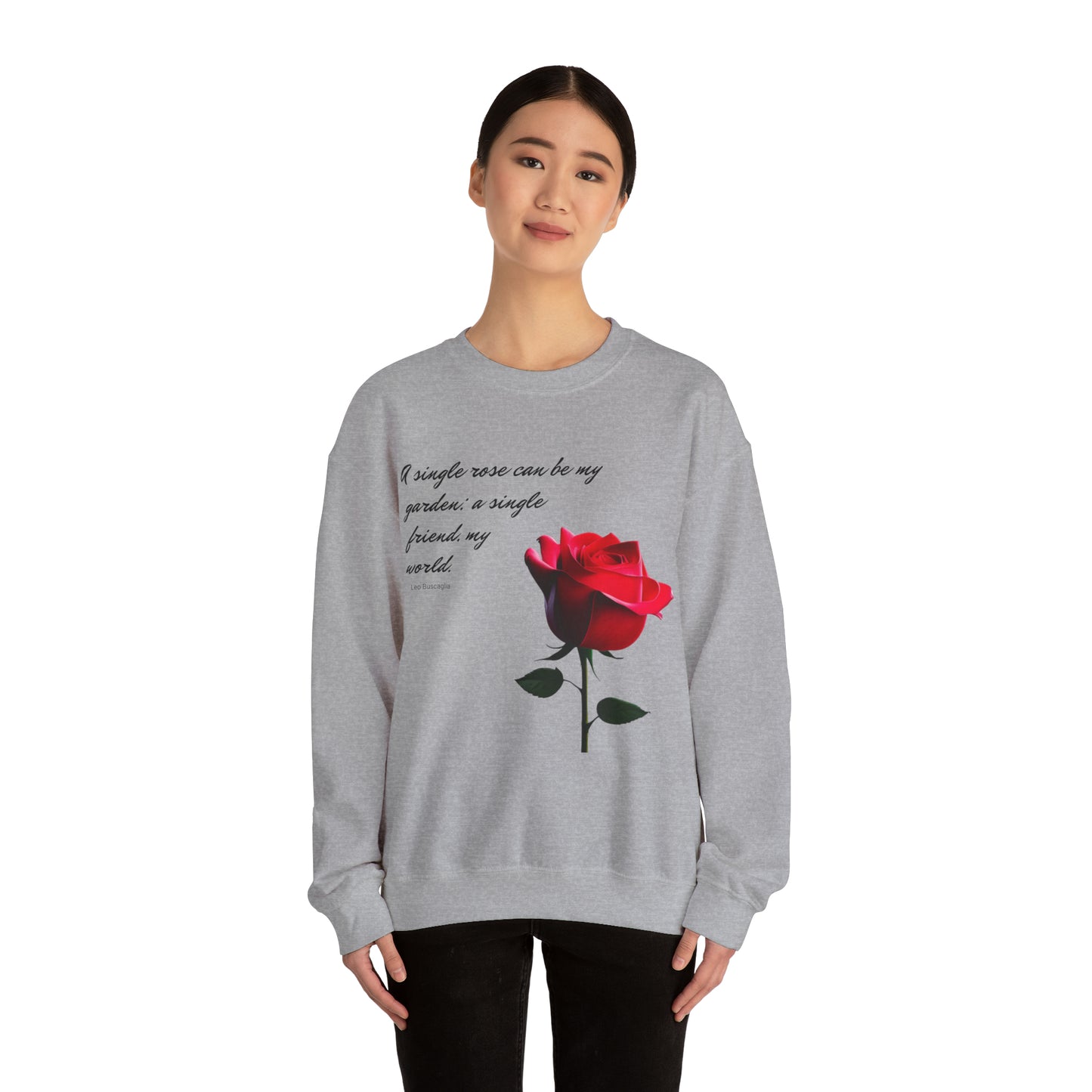 A Single Rose - Unisex Crewneck Sweatshirt
