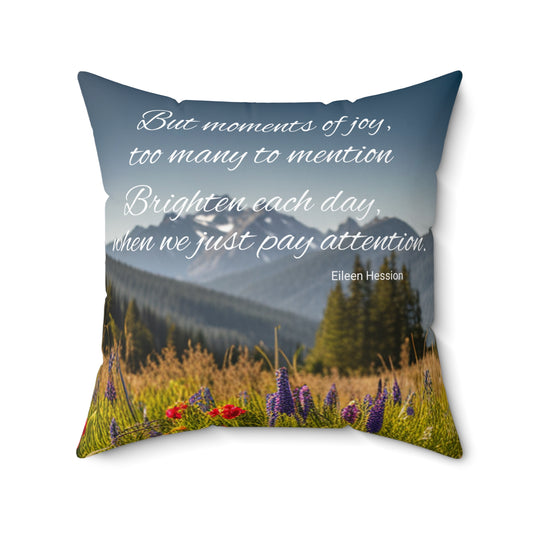 Poets Spun Polyester Square Pillow