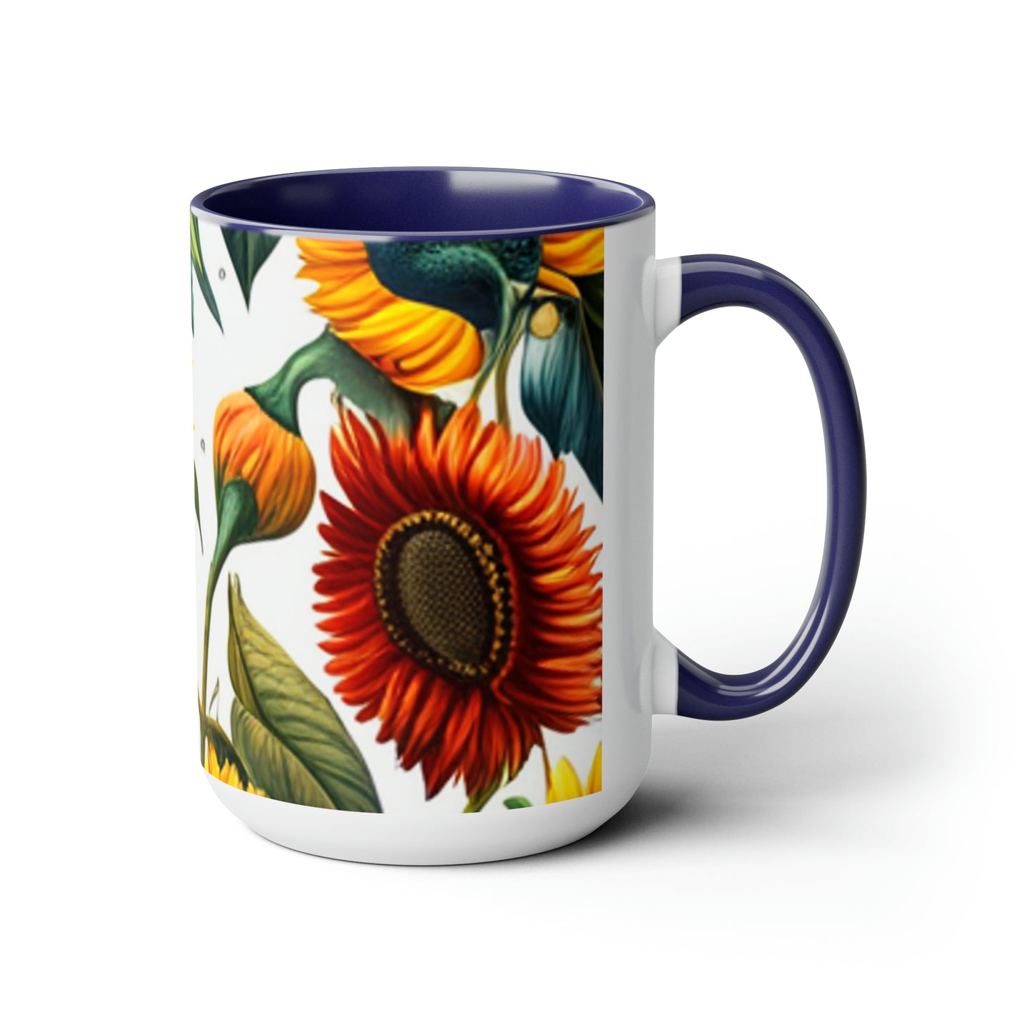 Two-Tone Coffee Mugs, 15oz