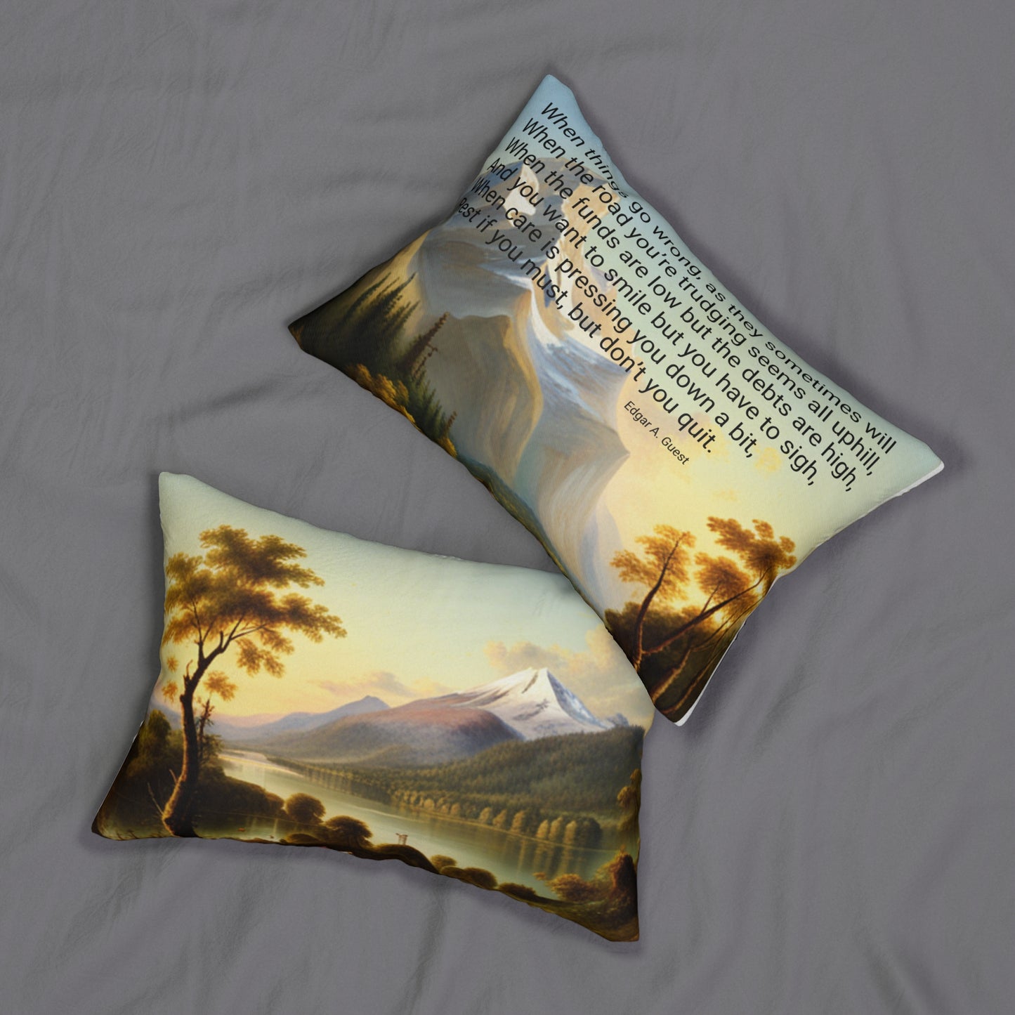 Poets Spun Lumbar Pillow