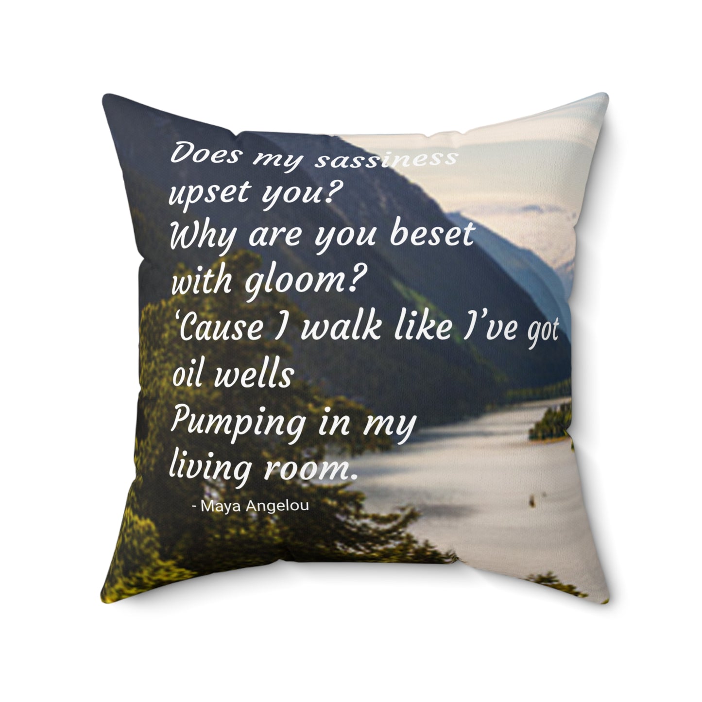 Poet Inspired  Square Pillow