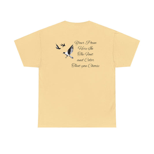 Your Poem On A Tee Shirt With Birds