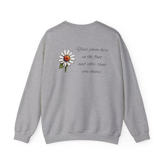 Poem On A Sweatshirt With A Daisy