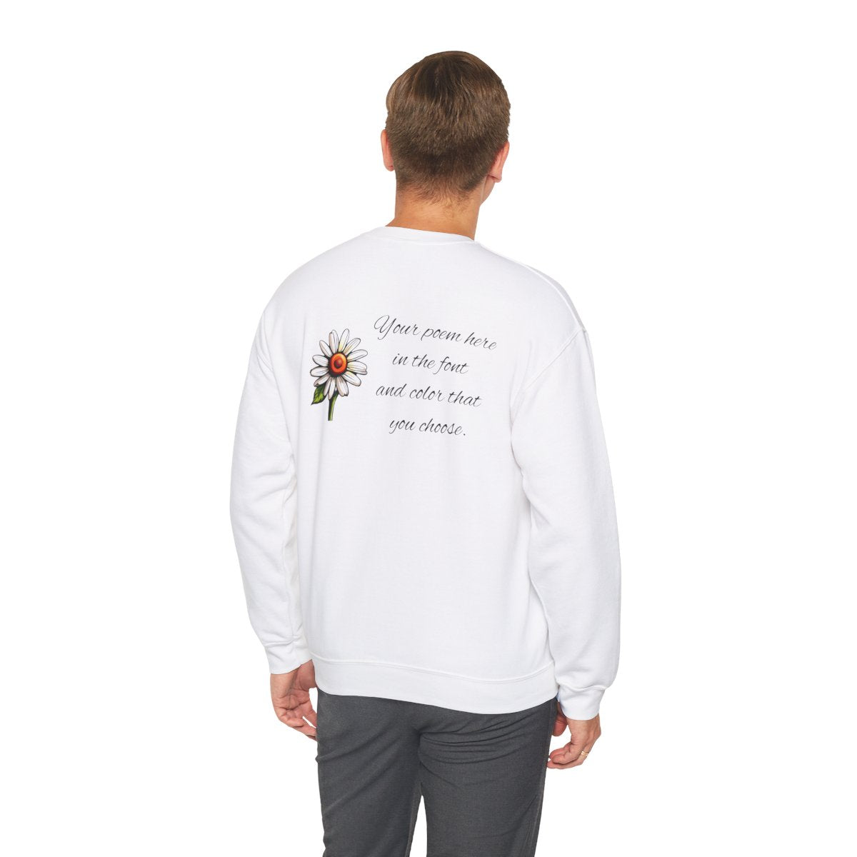 Poem On A Sweatshirt With A Daisy