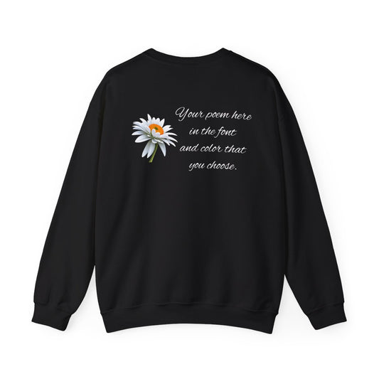 Poem On A Sweatshirt With A Flower