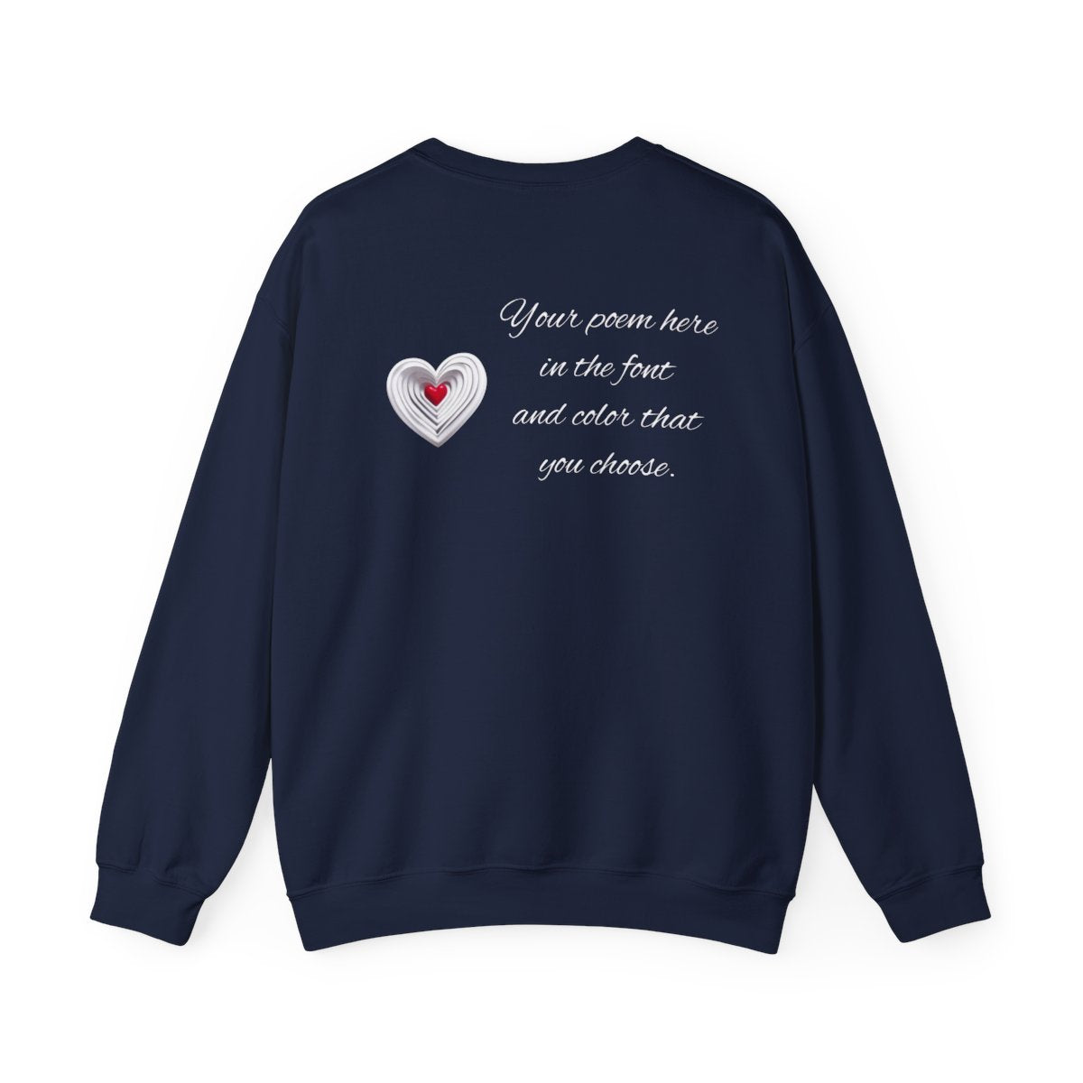 Poem On A Sweatshirt With Heart