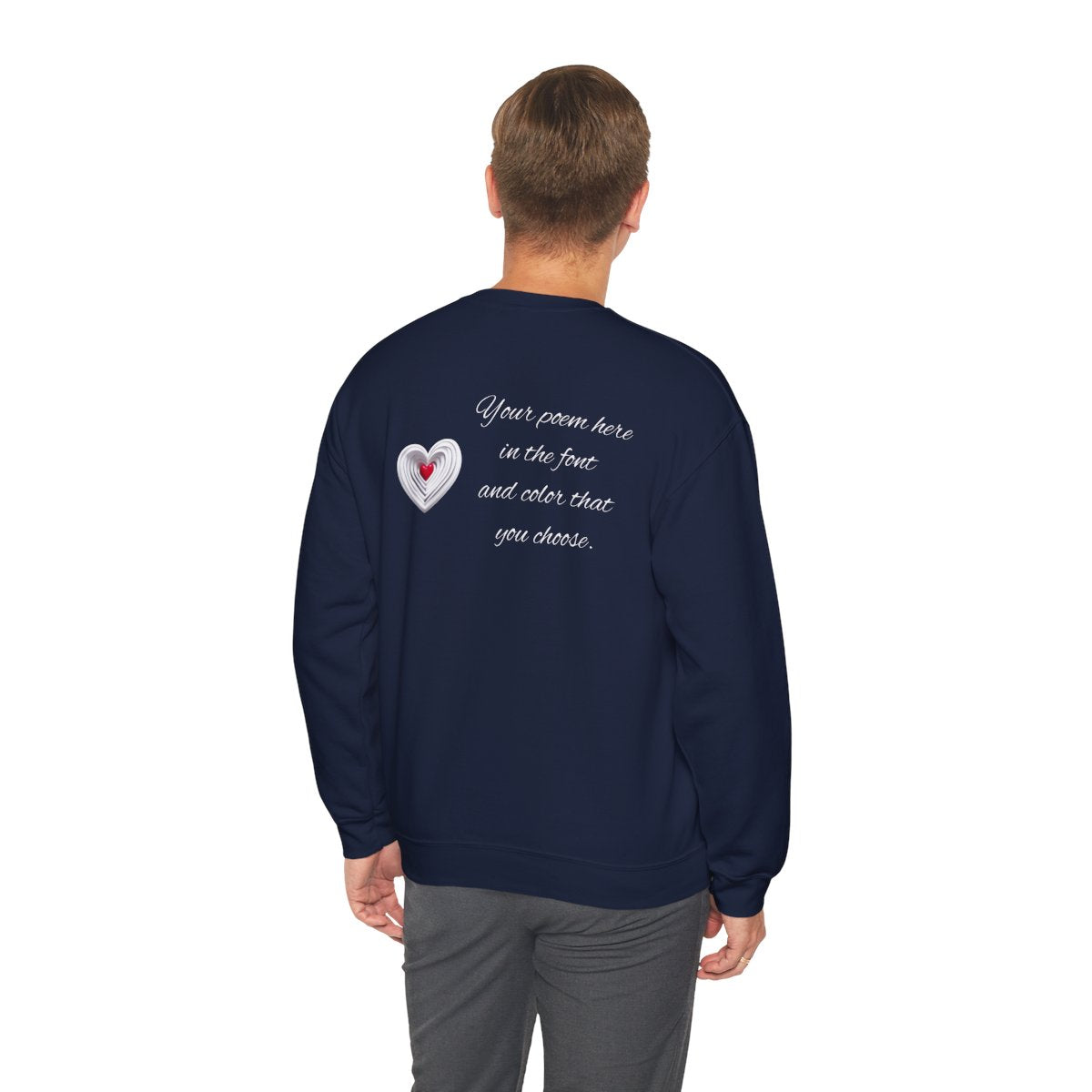 Poem On A Sweatshirt With Heart