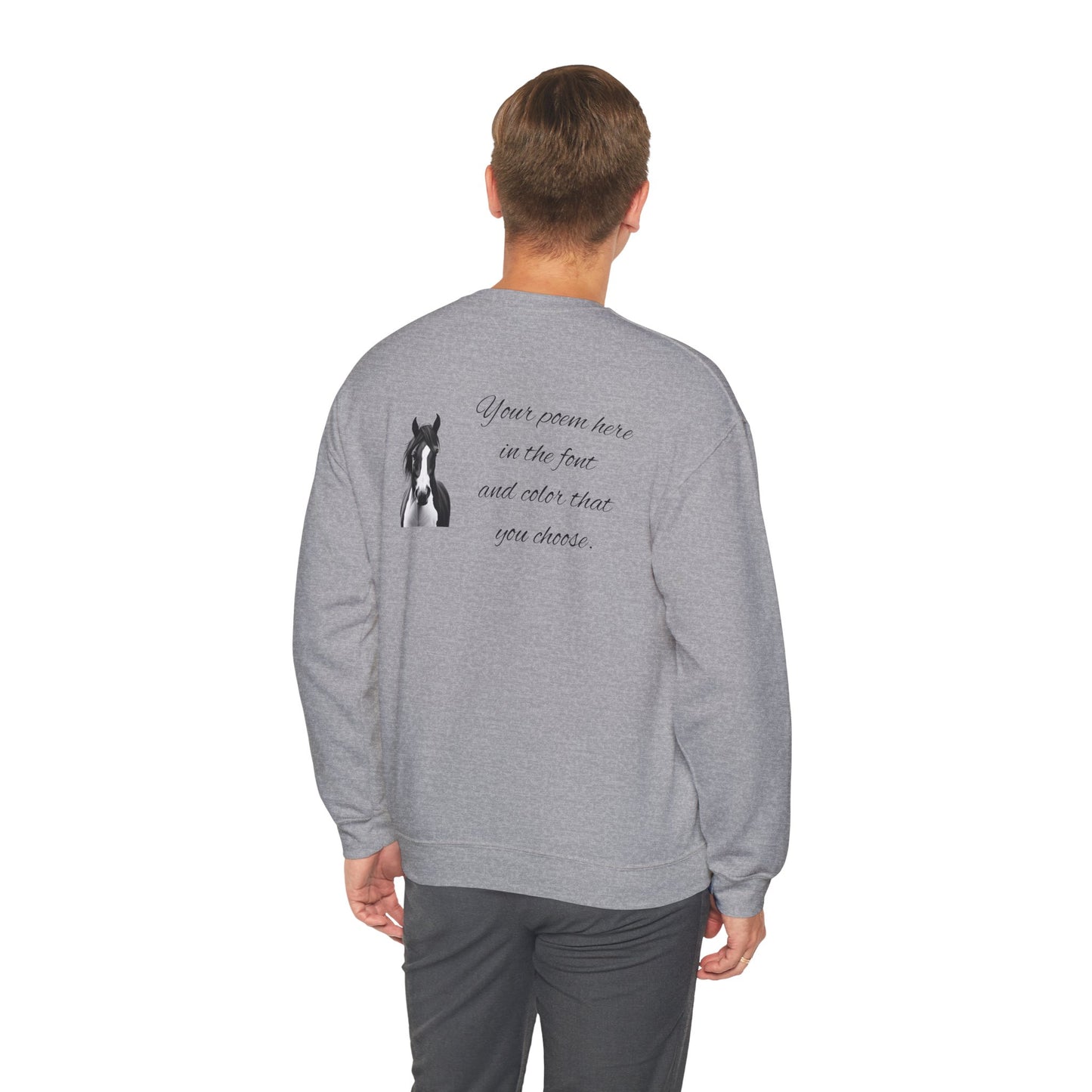 Your Poem On A Sweatshirt With A Horse